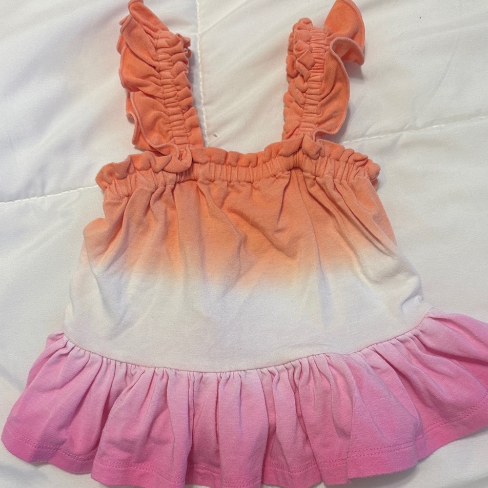 Little Sleepies Pink and Orange Ombre Tank Top